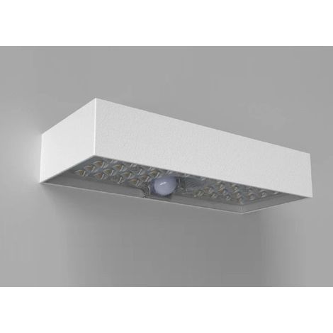 Applique murale solaire LED 6W à detection blanche 230x97x43mm 3000K 750lm batterie 3.7VDC 3000mAh 120° IK06 IP65 SOLAR (1/4)