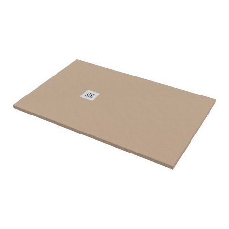 Piatto doccia rettangolare effetto pietra sabbia 90x120 cm