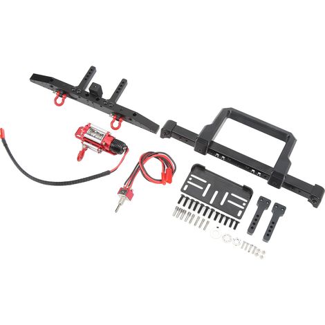 Pare-chocs avant et arrière en alliage d'aluminium avec treuil pour voiture RC Traxxas 1/10 (pièce de rechange) (1/5)