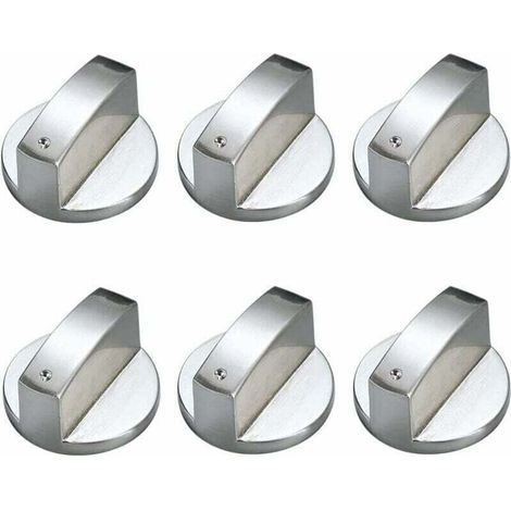 6 Pièces Boutons de Commande Universels en Métal Bouton Cuisinière à Gaz 6mm boutons de contrôle universels bouton de poêle pour cuisinière à gaz cuisinière four plaque de cuisson (1/4)