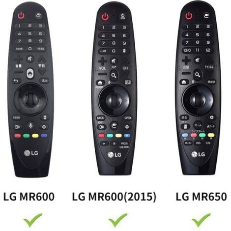 Couleur Noir Silicone De Brevet Cas Pour LG Smart TV AN-MR600 Télécommande couverture Pour LG AN-MR650 Pour LG OLED TV Télécommand (1/4)