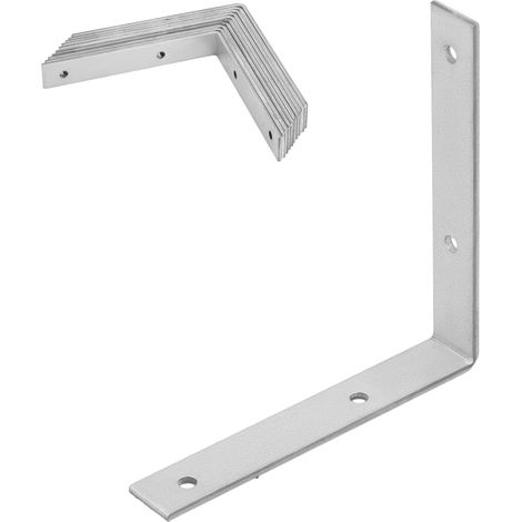 Conector angular de construcción para carpintería KOTARBAU®, acero inoxidable galvanizado, 125 x 125 x 20 mm, juego de 12 piezas.