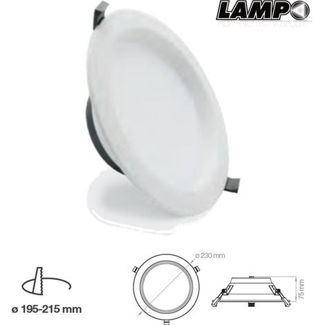 Faro Incasso Tricolor, Led Dimmerabile, 35W