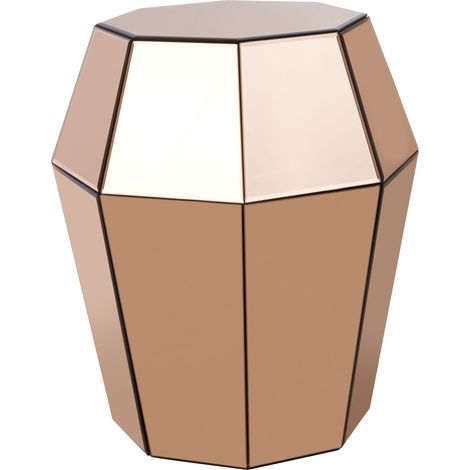 Interiors by Premier Metallic Accent Rose Gold Finish Side Table, Versatile Small Lounge Table, Easily Maintained Corner Table (1/4)