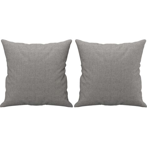 Maison Exclusive - Cojines decorativos 2 uds tela gris claro 40x4
