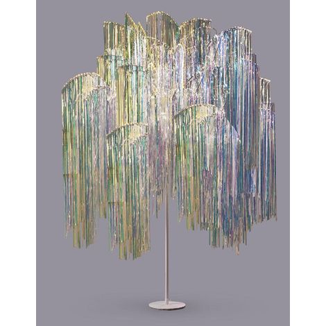 EDG Enzo De Gasperi Albero di Natale Led Frange 2.160 Microled H 300 Cm D 160 Cm Natural