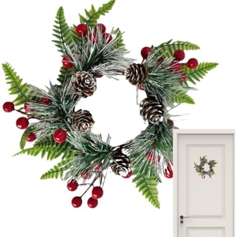 Couronnes Et Anneaux Décoratifs pour Bougies Artificielle Festive Noël (1/5)