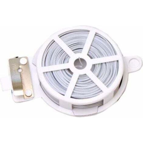 [NEVER USED] 50m Multipurpose Metal Tie, for Kitchen Use, DIY Projects, Ties, Grocery Bags, Freezer Bags, 1 Piece White Tie Band