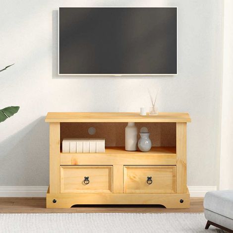Meuble TV, Étagère TV, Meuble de Salon, Gamme Corona pin mexicain 91x43x56 cm OIB2195E (1/5)