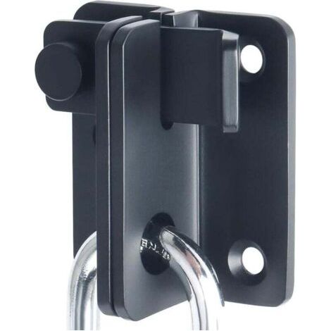 Verrou Porte Coulissante Serrure Volet Loquet Porte Verrou Portail à Bascule Boulon avec Vis pour Porte, Fenêtre, Placard et Jardin, Finition Noir Mat en Acier Inoxydable (1/5)