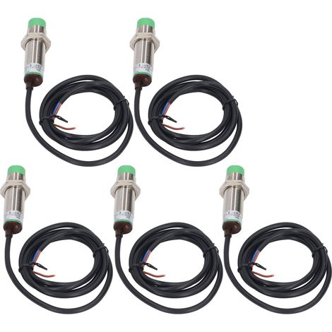 5 interrupteurs de proximité à 2 fils normalement ouverts, fréquence de réponse de 68 Hz, capteur de proximité AC90‑250V M18x1 (1/5)