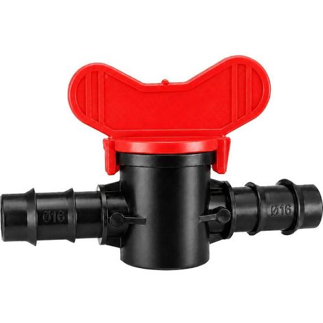 Mini Llave De Paso Para Tuberias Goteo Ø 16 mm. (Bolsa 25 Piezas) Riego Por Goteo, Microaspersión, Nebulización