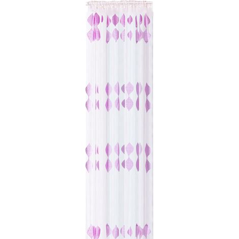 Rideau voilage transparent ultra doux anti-moustique pour fenêtre décoration salon violet (1/5)