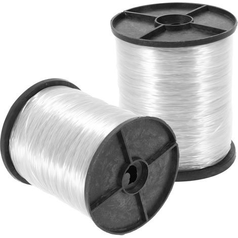 Lot de 2 rouleaux fil pêche invisible pour suspendre des tableaux et (1/5)