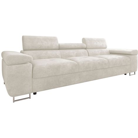 Sofá Comfivo Vinetum III, Lumo 55, 263x102x70cm, Tapiz, Patas: Metal, Plástico