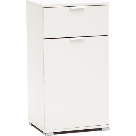MeMi Me311BIA Comodino, Legno, Bianco, 38x45x85 cm