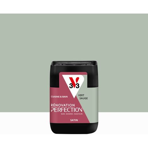 Pintura para muebles, V33 Renovación de cocinas y baños, 0,075 l, verde salvia satinado V33