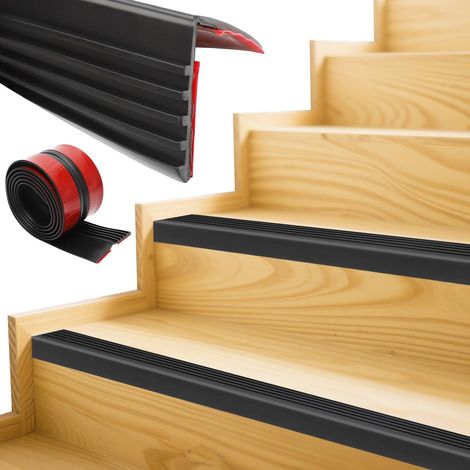 Nez de Marche Autocollant, 1 m Antidérapant en Silicone Profilé Antidérapant pour Escalier Autocollant pour Applications Intérieures Marches l'extérieur et l'intérieur (1/5)