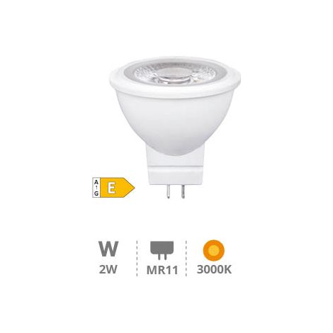 Bombilla de led 2W MR11 35mm 12V 150 lúmenes luz cálida 2700K (1/2)