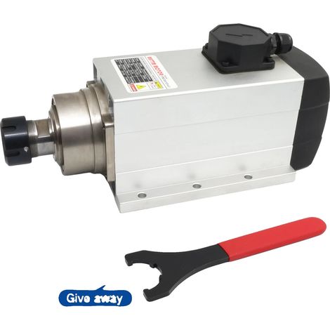 Motor de husillo CNC, compatible con ER32, diseño refrigerado por aire, husillo único, 380 V (1/2)