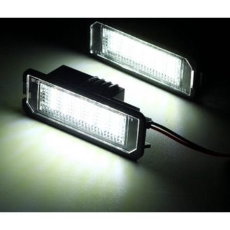 Kit di illuminazione targa CANBUS, luce bianca 6000K, compatibile con VW Golf 4-7, GTI, Bora, Beetle, Passat, Polo, Tiguan, Touareg e altri modelli VW. (1/2)