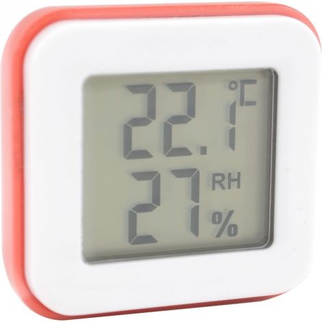Stil Mini Thermo-Hygrometer in Weiß und Rot
