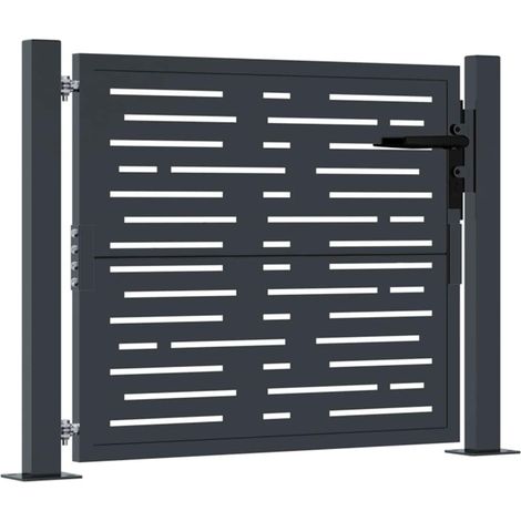 Maison Exclusive - Gartentor Anthrazit 100x100 cm Stahl Quadratis (1/5)