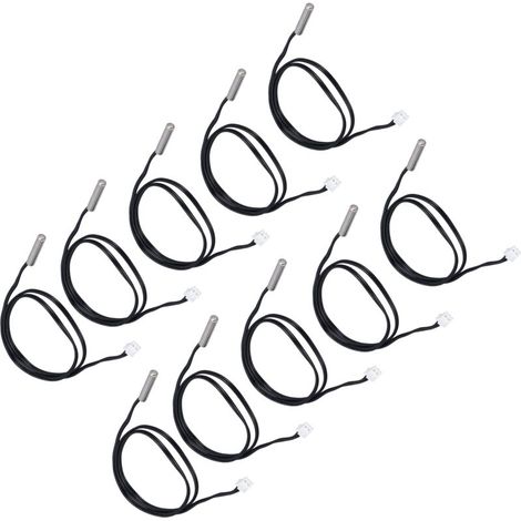 10 Stück Temperaturfühler NTC-Thermistor-Thermostatkabelfühler -25 bis 125 (100K B3950) (1/5)