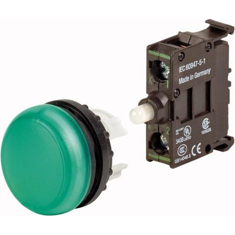 Appareil complet voyant lumineux fixation par l'arrière 000168780 EATON M22 L G LEDC230 BVP