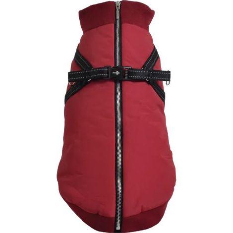 Giubbotto imbottito Easy Bordeaux 48 L: Giubbotto imbottito Easy Bordeaux pettorina integrata e chiusura a zip con dettagli riflettenti