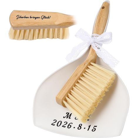 Ensemble Balai et Pelle Cadeau pour un Enterrement de Vie de Jeune Fille Comprend 1 Pelle, 1 Balai, 1 Ruban de Dentelle, 2 Autocollants et 2 Autocollants Lettres (1/5)