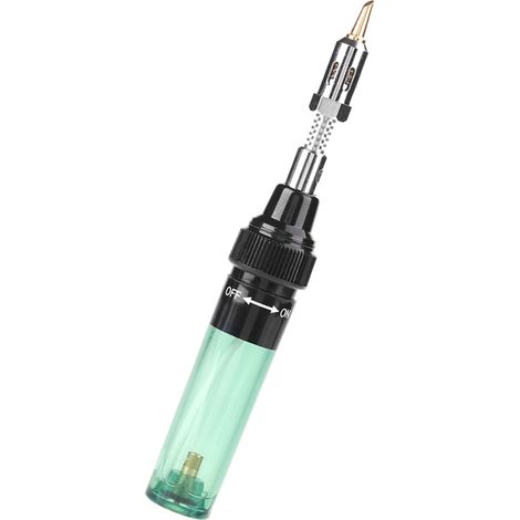 Batteriebetriebener Butan-Lötbrenner, Lötpistole, Schweißstift, Werkzeug 1300℃ (Grün) (1/5)
