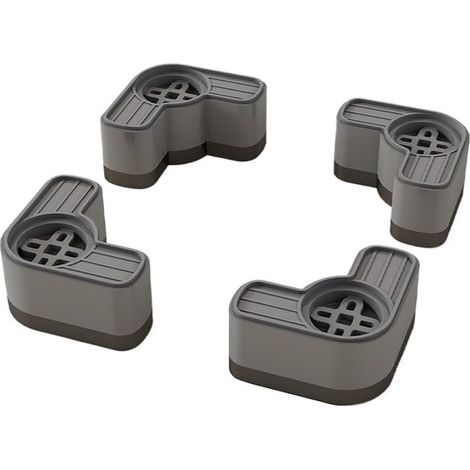 Amortiguadores de vibración para lavadora，Almohadillas antideslizantes，Estabilizadores de electrodomésticos，Diseño amortiguador，4 piezas，Negro (1/5)