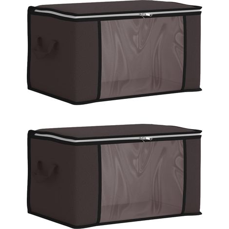 Maison Exclusive - Scatola di stoccaggio con finestra laterale trasparente 2 pz (1/5)