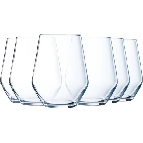 6 High 40Cl Glasses Modern Elegant Design Reinforced Dishwasher Safe Ultra Clear (1/5)