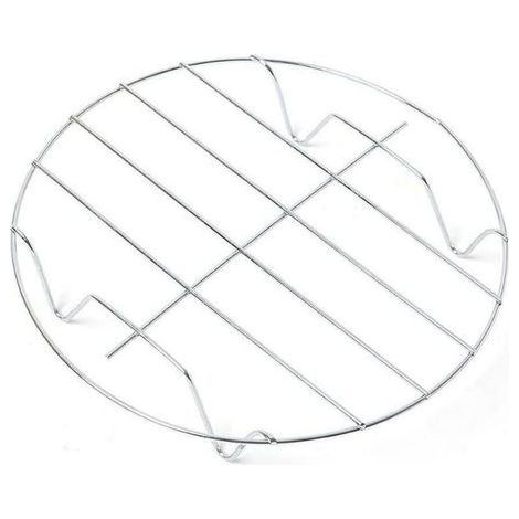Grille ronde en acier inoxydable 23 cm Support universel pour micro ondes, four, barbecue et réfrigérateur Accessoire de cuisson multifonction (1/5)