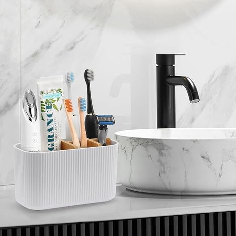 Toothbrush Holder, Electric Toothbrush Holder, Electric Toothbrush Holder for Family, Children (White)
