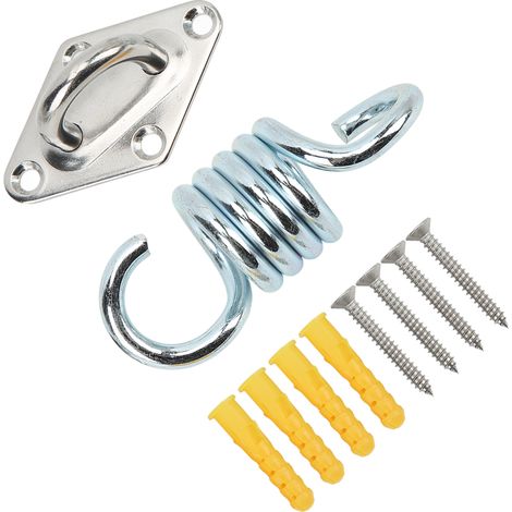Kit de Fixation pour Hamac Plafond en Acier Inoxydable, Support 250kg pour Yoga et Balançoire (1/5)