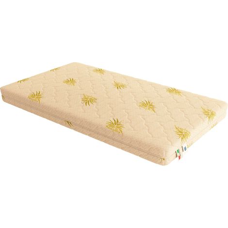 Baldiflex Materasso Bambini per Lettino o Culla con Fodera Aloe Sfoderabile e Lavabile Babyflex Alto 9 cm misura 70x140 cm