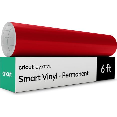 Vinyle Adhésif Permanent, Rouge, 24,1 cm x 1,8 m, Rouleau de Vinyle pour Tasses, Verre, Fenêtres, Céramique, Plastique et Cahiers, Compatible avec Toutes les Machines (1/5)