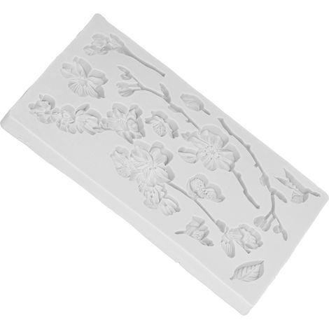 Moule en silicone alimentaire pour chocolat, démoulage facile, formes variées de fleurs, moule à gâteau en résine pour desserts faits maison 50-2253 Gris (1/5)