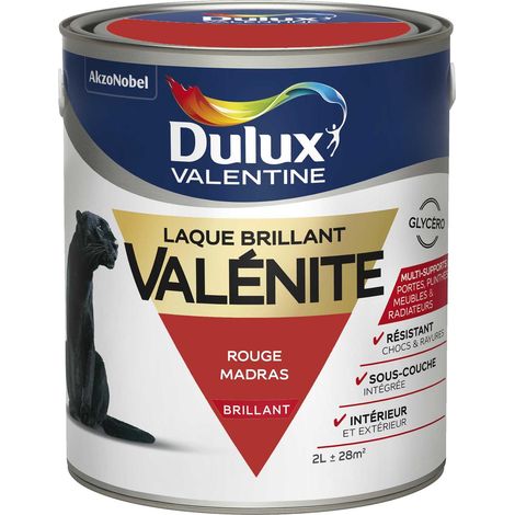 Peinture Laque Valénite Brillant Rouge Madras 2 L - Dulux Valentine