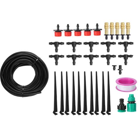 Kit d'arrosage goutte à goutte automatique micro de 10m avec pulvérisateur et buses pour jardin et serre (1/5)