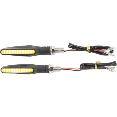 Voyant D'avertissement LED de Moto, 1 Paire de Clignotants de Moto 12V Voyant LED pour Vélo de Rue de Sport Hors Route Cr (Noir) (1/5)