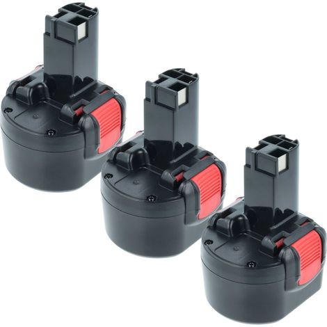 vhbw 3x batteria compatibile con Bosch GSR 9.6V utensile (3000 mAh, NiMH, 9,6 V)