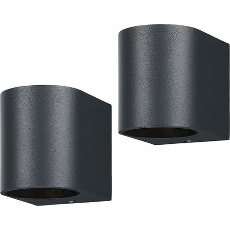 Stück Aluminium-Außenwandleuchten (nach oben/unten gerichtet), IP44 wasserdicht, schwarz, für Terrasse, Garten, Flur, Balkon, Veranda, Pfosten, Einfahrt
