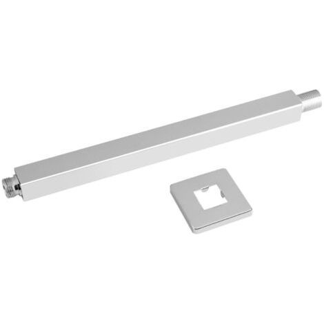 30cm Chrome Square Ceiling Shower Extension Arm, Wall Mounted for Bathroom Shower Head (1/5)