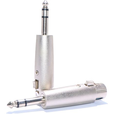 Mikrofon-/Mixer-Adapter: 6,35 mm Stecker mit Kupferkern auf XLR-Buchse und 6,5 mm Buchse auf XLR-Buchse. (1/4)