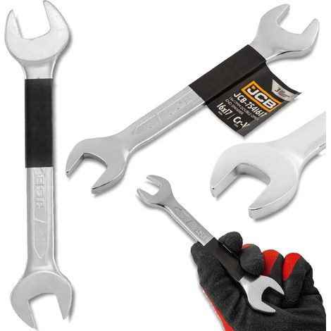 JCB CR-V Maulschlüssel 16-17 mm, doppelseitig, robust, massiv, Standard