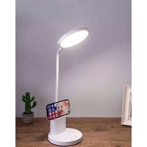 TrAdE Shop Traesio - Lampada Tavolo Flesibile Led Ricaricabile Portacellulare Dimmerabile 10w Ls-td01 - (1/5)